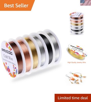 Creative Craft Wire Set - 6 Rolls of Multi-color Copper for Jewelry & More