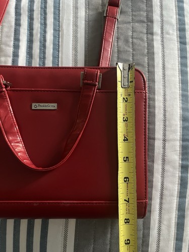 Franklin Covey Red Planner Organizer Zip Tote Shoulder Bag 7-ring Binder Leather - Picture 24 of 24