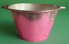 Silber Teller Champagner Wein Kühler Eiskübel groß Vintage 8x14" schwer 2,35 kg 