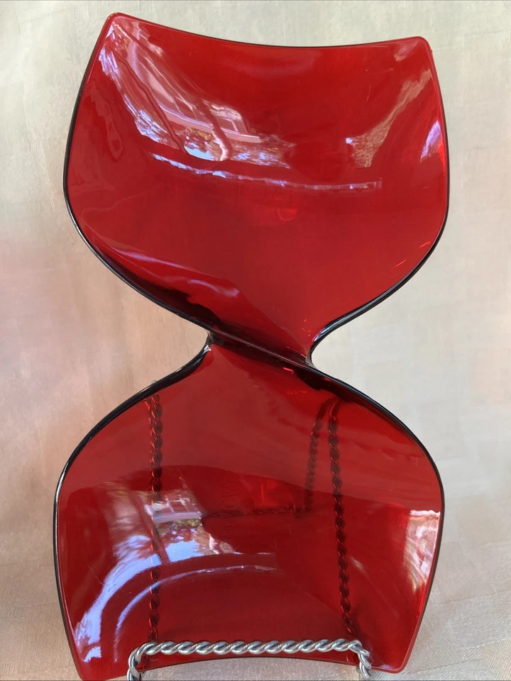 2 platos rojos WOVO para servir platos aperitivo patatas fritas salsas charcutería de Navidad MCM? Foto 3 de 4