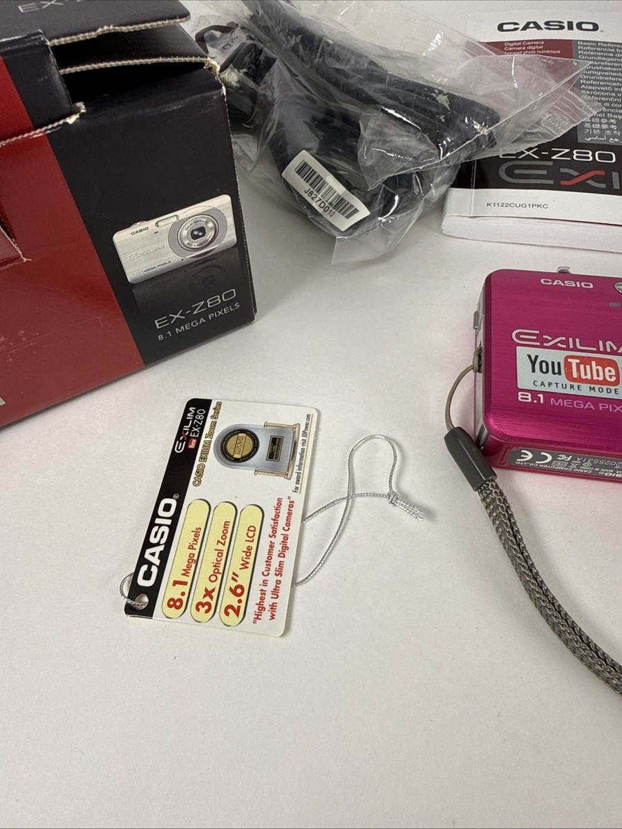 CASIO EXILIM EX-Z80 8.1MP Digital Camera- Hot Pink - MINT | eBay