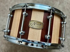 MINT - Nowak Drums (AUST) 14x7 Jarrah/BlackButt block/stave snare, Sonor wires