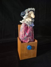 Vintage JAX of Maine Handcrafted Maple Jack In The Box Lady Grandma