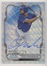 2019 Bowman Sterling Prospect Wave Refractor 69/125 Chad Spanberger Auto uk2