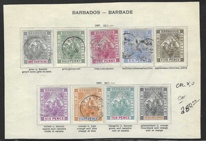 Barbados, 1897, Scott #81-89 Complete Set, Victoria Jubilee Issue, Mint and Used