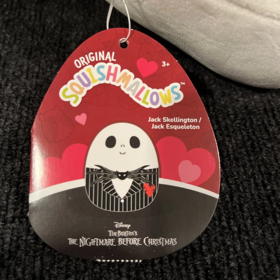 Squishmallow 圣诞夜惊魂 Jack Skellington 8 全新带标签 — 第 3/3 张图片