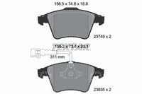 Textar Bremsbelagsatz, Scheibenbremse 2374901 FüR VW