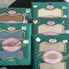 Charles Craft - Cross Stitch Fabric 14 Count 12" x 18" Set of 5 Different Colors