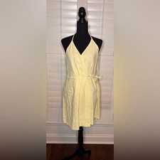 ASTR yellow wrap dress size small