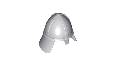 Lego Minifigur, Headgear Helmet Castle Nasal 3844 Light Bluish Gray NEU NEW