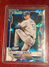2021 Bowman Chrome Sapphire Edition - Brady Singer #43 (RC) Kansas City Royals