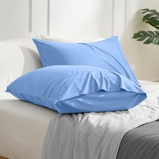 2 x Pillow Cases Luxury Housewife Extra Soft Pair Pack Plain Pillow Covers 50x75