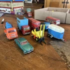Corgi Dinky Toys Junkyard Lot Of 8 Toy Vehicles Card Trucks