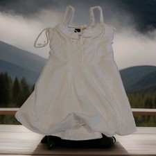 Windsor Darling Off-Shoulder Skater Dress White Size Large Corset Back NWT $52
