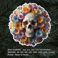 Skull Stickers Waterproof Vinyl Decal Glossy Matte Die Cut Laminated New