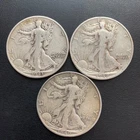 1940S, 1942S, 1943S  Walking Liberty Halves - WWII Era Silver - Free Ship in USA