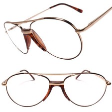 Genuine Vintage Gold Frame Aviation Bifocal Reader 3.00 Reading Glasses