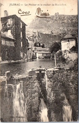 48 FLORAC - le pecher et rocher de rochefort