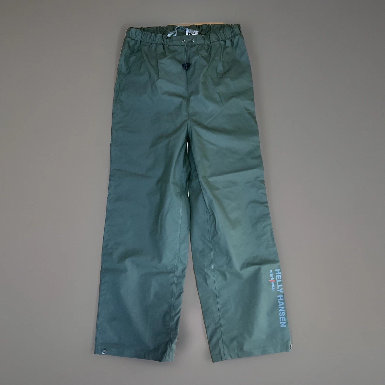 Helly Hansen Workwear Pants Green Small Waterproof Ocean Fishing Outdoors