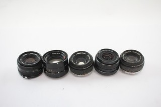 Obiettivi fotocamera messa a fuoco manuale Inc Pentax Rollei Canon Olympus ecc. x 5