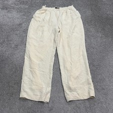 Vintage 90s Madison Gray Silk High Rise Trouser Pants Womens 10 Ivory Wide Leg