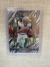 2025 Panini Select Tez Johnson Premier Level Zebra Prizm #138 (RC) Buccaneers
