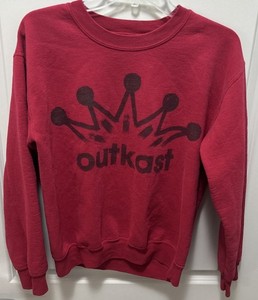 OUTKAST Unisex 90s Crown Red Sweatshirt Mens Small Hip-Hop Atlanta Rap Gildan