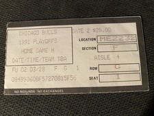 1991 NBA FINALS GAME 1 TICKET MICHAEL JORDAN CHAMPIONSHIP DEBUT CHICAGO BULLS!