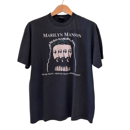 Marilyn Manson Vintage 90s Believe Tour Black XL Giant Single Stitch Reprint