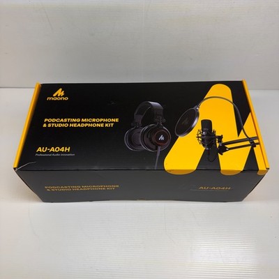 MAONO AU-A04 USB Microphone with AU-MH601 Studio Monitor Headphones Bundle