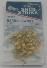 Sea Striker BRBS2/0 Brass Barrel Swivel Size 2/0 12 CT