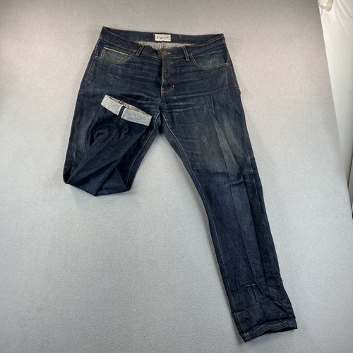 P&Co Jeans Herren 36 Regular Blau Denim Selvedge Limited Edition Made England