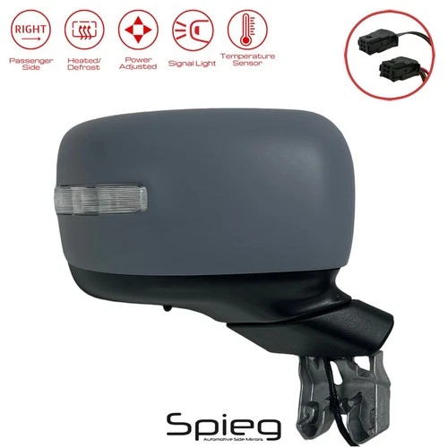 Passenger Side Mirror for 2015-23 JEEP RENEGADE with Power Heated Signal Primed