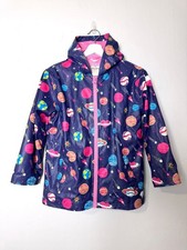 Kid's navy Hatley space raincoat blue with pink lining kid's size 10