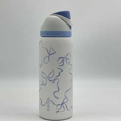 Owala 32 oz Water Bottle Tied And True Blue Bows Limited Edition