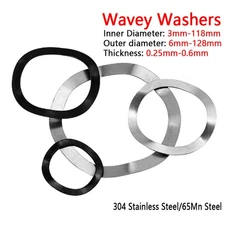 Wavey Washers Crinkle Wave Metric 304 Stainless Steel/65Mn Steel M3 M4 To M118
