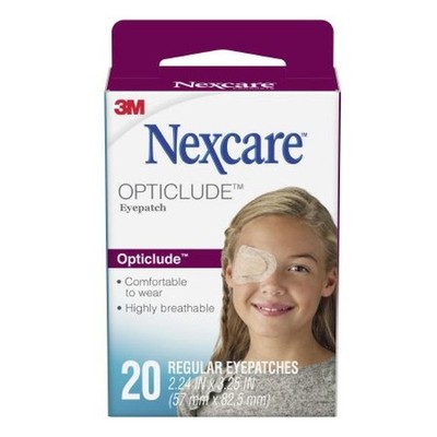 Nexcare Opticlude Eyepatch Plastic Adhesive Disposable Regular 2.24''x 3.25'' Tan