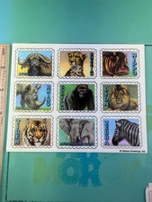Vintage Sticker Sheet-Safari Animals