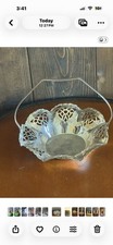 Antique English SHEFFIELD Silver Plated  Basket W/Handlde