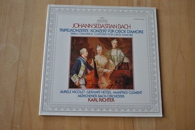 Johann Sebastian Bach Tripelkonzerte Konzert für Oboe d'amore LP Nicolet Richter