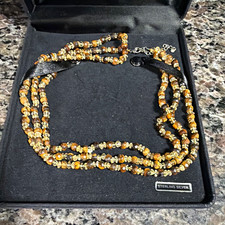925 Sterling Silver Multi-Strand Beaded Chain...
