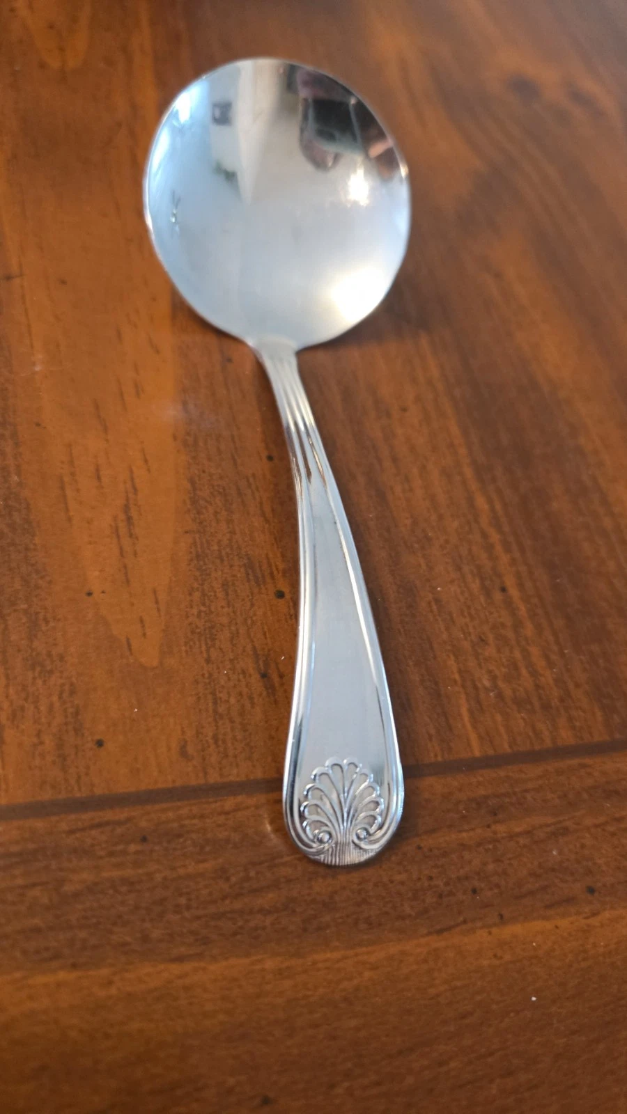 vintage William Adams (WA) silver-plated cream ladle,W1A6 pattern, English shell