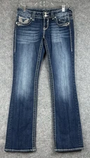 Vigoss Womens Jeans Size 5/6 L33 "The Dublin" Boot Cut Embroidered Studs Pockets