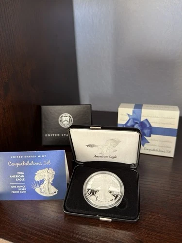 2026 P Congratulations Set American Eagle 1oz Silver Proof Coin IN HAND