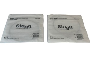 Stagg Plain Steel PLS-010/014 String for Electric/Acoustic Guitar