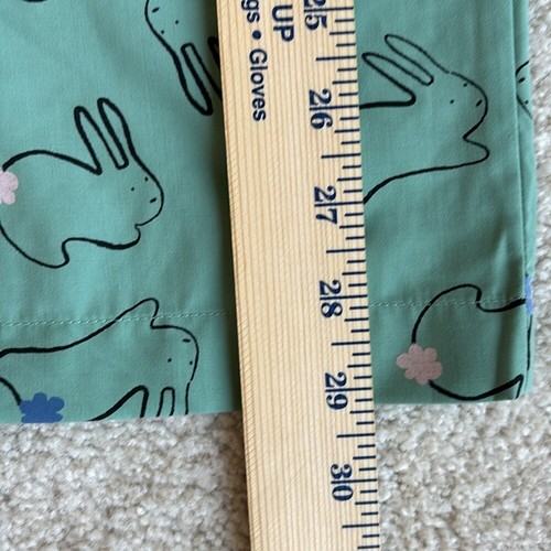 Hanna Andersson Green Cotton Tale Bunnies Poplin Pajama Set Kids Size 6-7 - Picture 14 of 16
