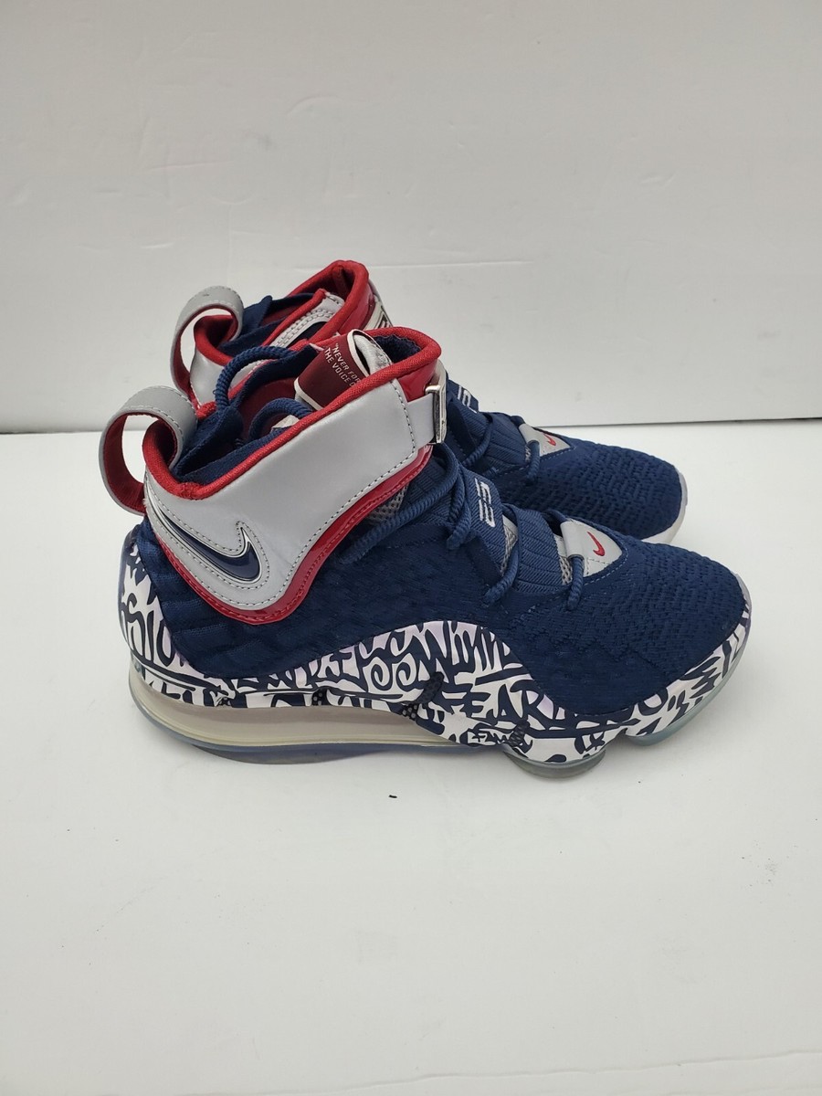 Size 6 - Nike LeBron 17 LeBron 4 Cold Blue Graffiti for sale