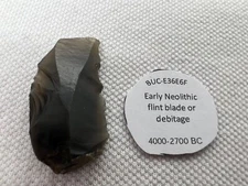 Early Neolithic Flint Debitage/blade. (4000-2700). Recorded Find. (z16)