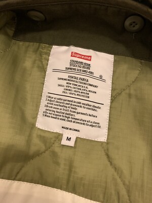 Supreme Justice For All Fishtail Parka Olive Size Medium Jacket | eBay