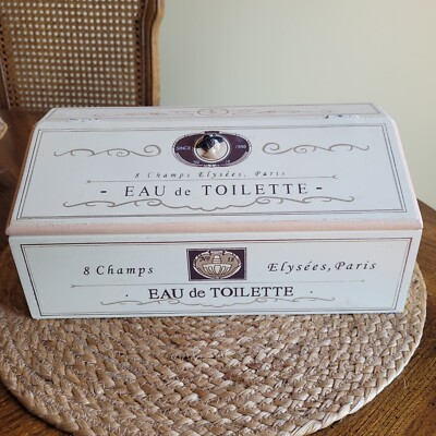 Champs Elysees, Paris Eau de Toilette Wooden Painted Keepsake Box Hinged Lid